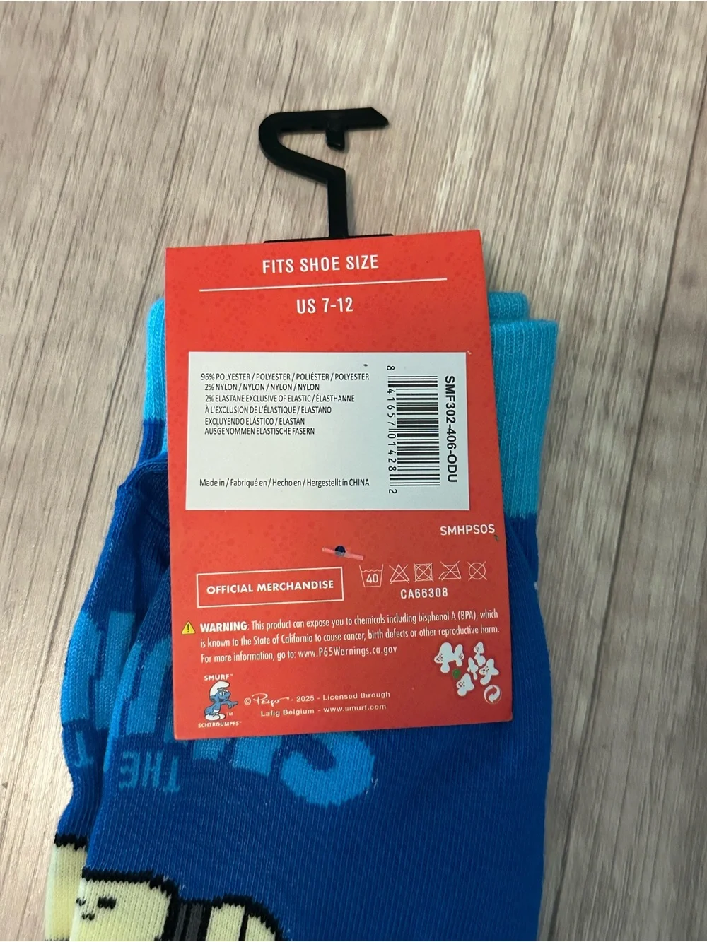 Smurfs Crew Socks - One Size. New.